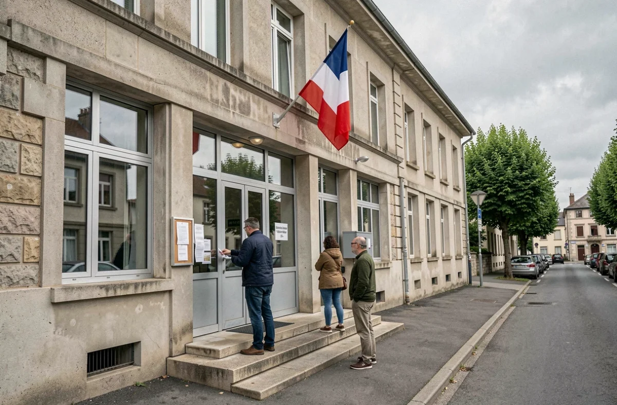 Façade d'un bâtiment administratif du district de Haute-Saône où sont gérées les montées et descentes de compétences territoriales